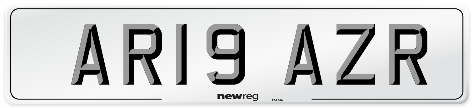 AR19 AZR Number Plate from New Reg